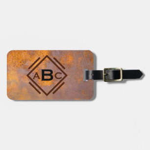 Rusty Steel Monogram Gepäckanhänger