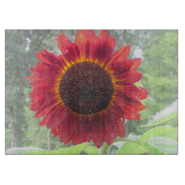 Rusty Sunflower Cutting Board Schneidebrett (Vorderseite)