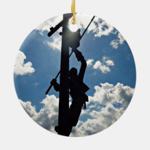 Rusty the Lineman Keramik Ornament