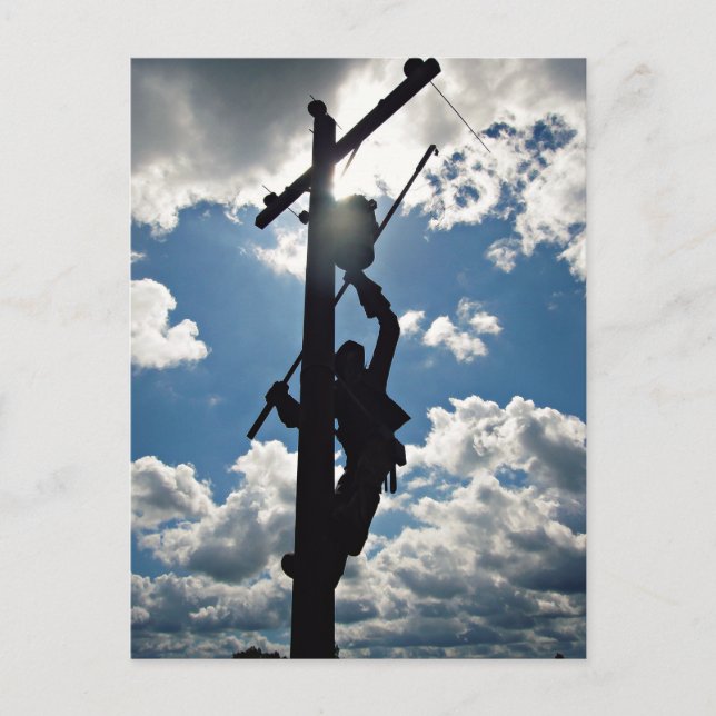 Rusty the Lineman Post Card Postkarte (Vorderseite)