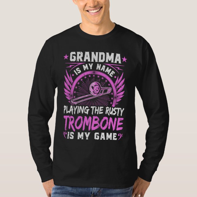 Rusty Trombone Grandma Adult Humor Grandmother Tro T-Shirt (Vorderseite)