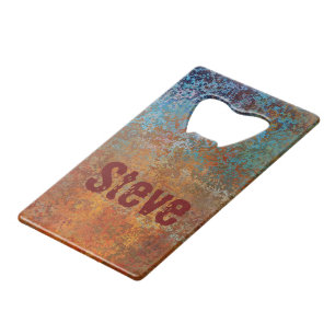 Rusty, Verdigris, Grunge Steampunk Geldbeutel Flaschenöffner