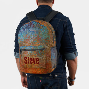 Rusty, Verdigris, Grunge Steampunk Personalisiert Bedruckter Rucksack