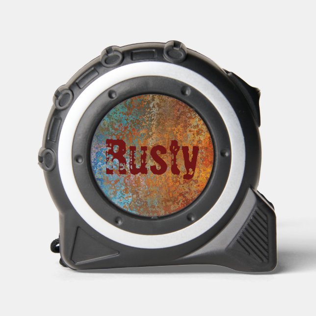 Rusty, Verdigris, Grunge Steampunk Personalisiert Maßband (Vorderseite)