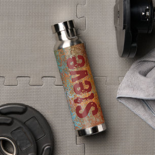 Rusty, Verdigris, Grunge Steampunk Trinkflasche