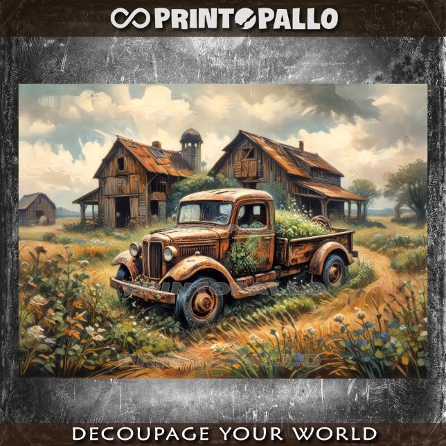 Rusty verlassener Lieferwagen in der Landschaft Seidenpapier (Von Creator hochgeladen)