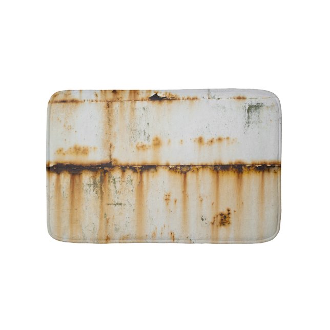 Rusty White Metal: Texturierte Oberfläche Badematte (Vorderseite)