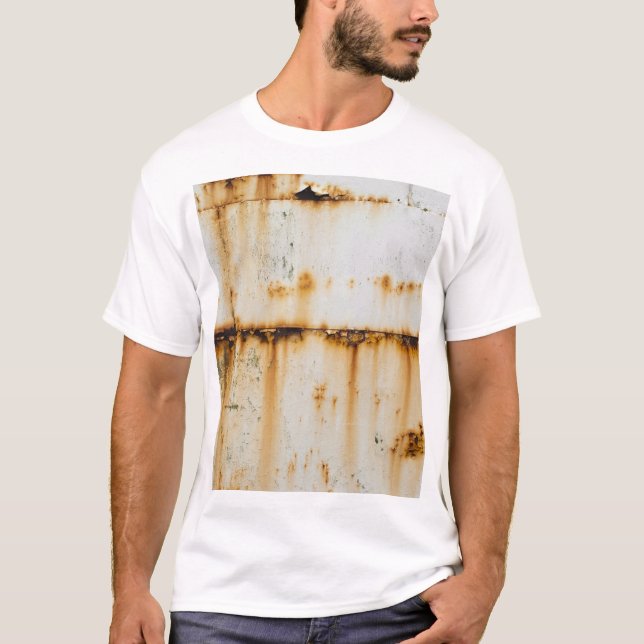 Rusty White Metal: Texturierte Oberfläche T-Shirt (Vorderseite)