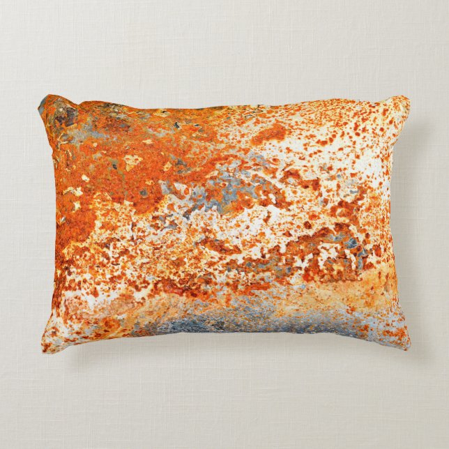 Rusty Zinc Grunge Hintergrund Dekokissen (Vorderseite)