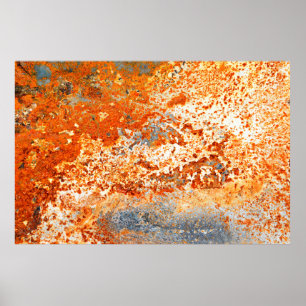 Rusty Zinc Grunge Hintergrund Poster