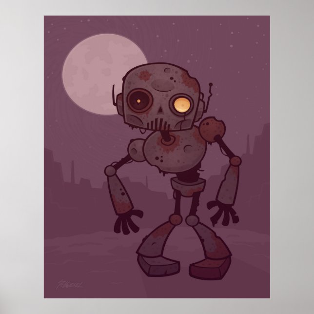 Rusty Zombie Robot Poster (Vorne)