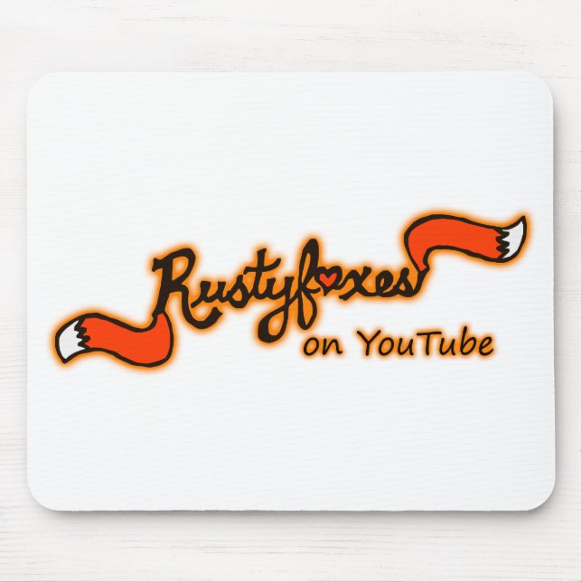Rustyfoxes auf Youtube-Farbe kundengerechtes Mousepad (Vorne)