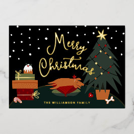 Rustys Weihnachtsfeiertag anpassbar Folien Feiertagskarte