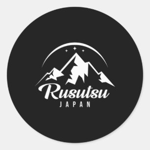 Rusutsu Japan Ski Resort Skifahren Snowboarden Runder Aufkleber