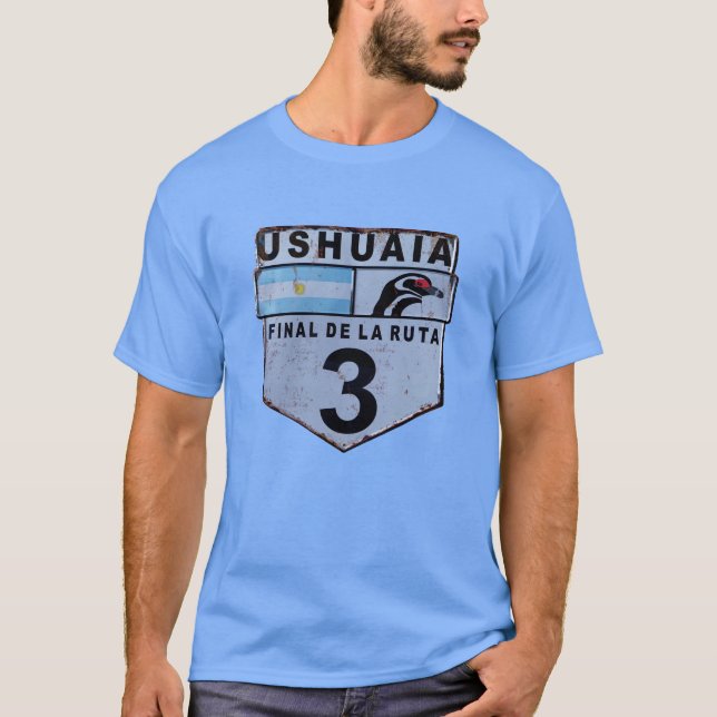 Ruta 3 Ushuaia Patagonia Straßenschild T-Shirt (Vorderseite)