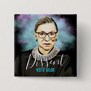 Ruth Bader Ginsburg - Blaue Stimme Button