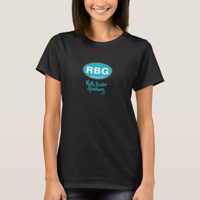 Ruth Bader Ginsburg Blauer Notoriker RBG T-Shirt (Vorderseite)