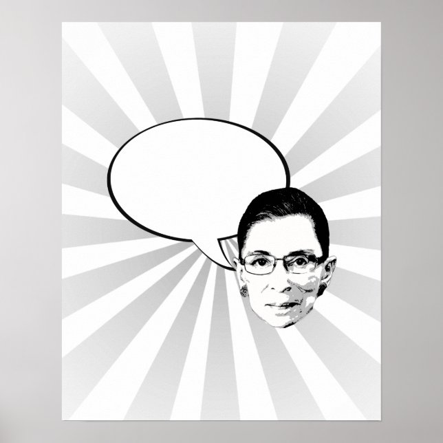 Ruth Bader Ginsburg denkt, Blase Poster (Vorne)