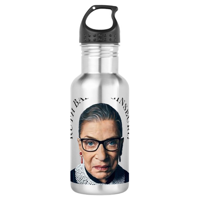 Ruth Bader Ginsburg Edelstahlflasche (Vorderseite)