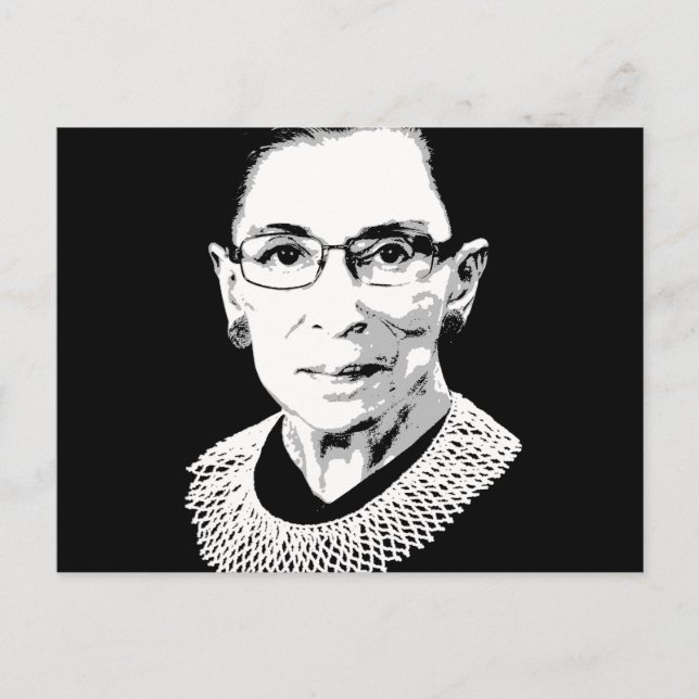 Ruth Bader Ginsburg Face Postkarte (Vorderseite)