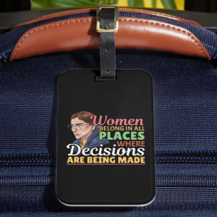 Ruth Bader Ginsburg Feministische Anwältin Richter Gepäckanhänger