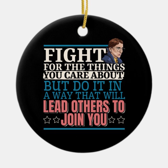 Ruth Bader Ginsburg führt andere an Keramik Ornament (Vorne)