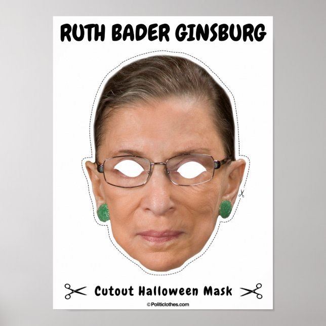 Ruth Bader Ginsburg Halloween Mask Poster (Vorne)