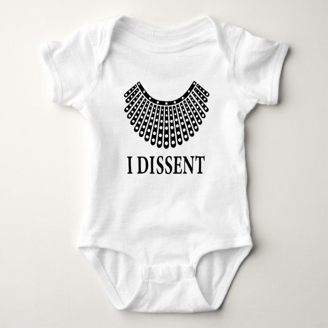 Ruth Bader Ginsburg "I Dissent" Baby Strampler (Vorderseite)