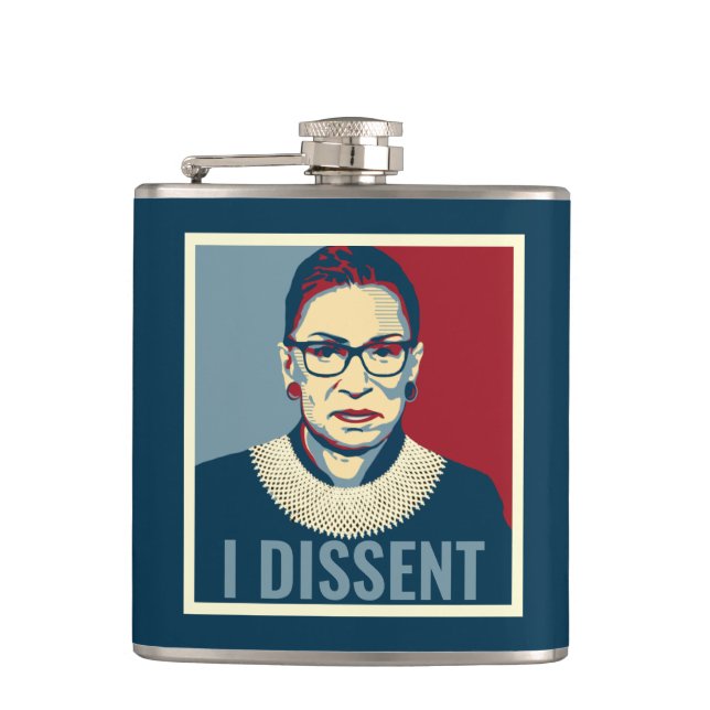 Ruth Bader Ginsburg I Dissent Pop Art Flachmann (Vorderseite)