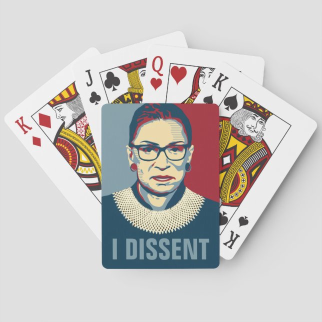 Ruth Bader Ginsburg I Dissent Pop-Art Spielkarten (Rückseite)