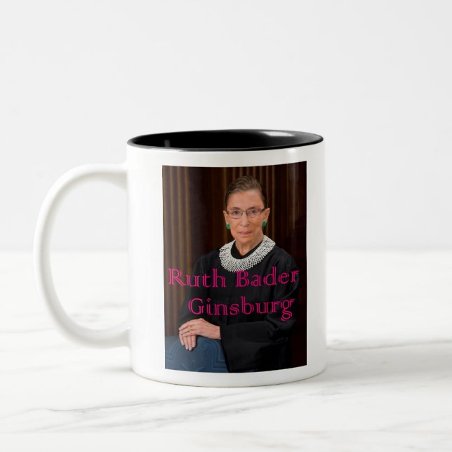 ruth_bader_ginsburg kleines Namensschlechtes Zweifarbige Tasse (Links)