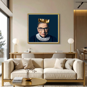 Ruth Bader Ginsburg mit Goldkrone Poster