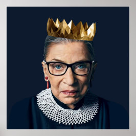 Ruth Bader Ginsburg mit Goldkrone Poster