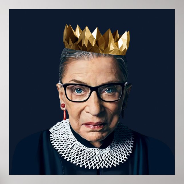 Ruth Bader Ginsburg mit Goldkrone Poster (Vorne)