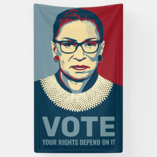 Ruth Bader Ginsburg Moderner Pop-Art-Vote-Banner Banner