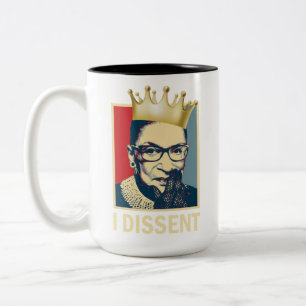 Ruth Bader Ginsburg Mug, I Dissent Zweifarbige Tasse