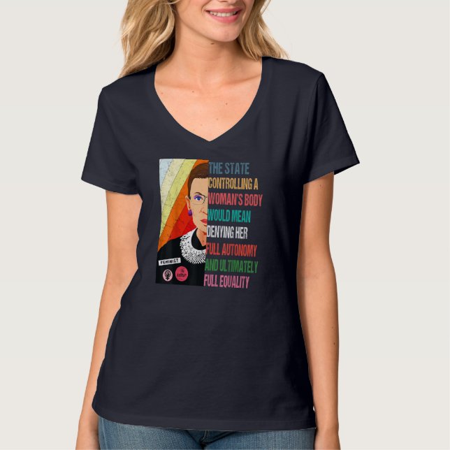 Ruth Bader Ginsburg My Body My Choice Pro Choice P T-Shirt (Vorderseite)