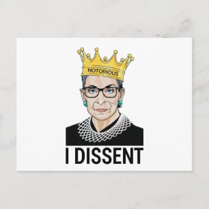 Ruth Bader Ginsburg, Notorious RBG, ich widersprec Postkarte