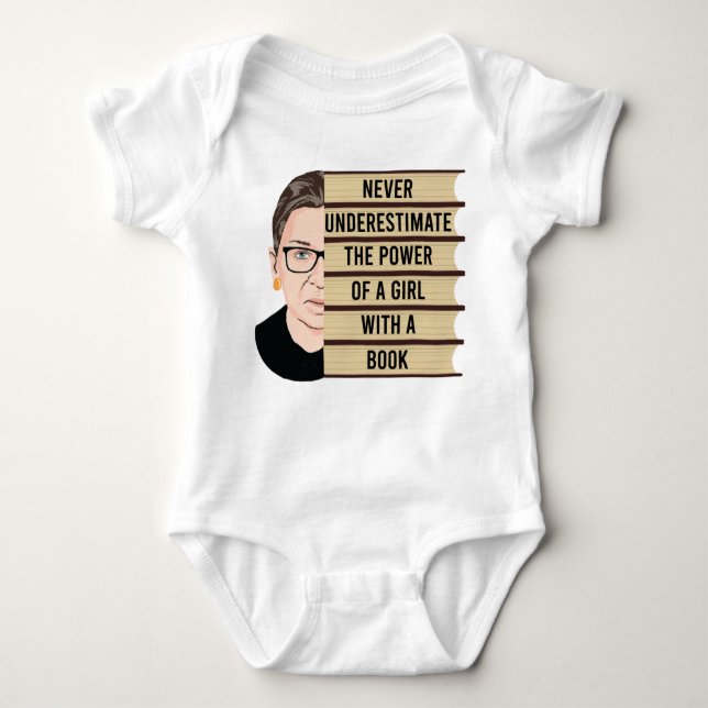 Ruth Bader Ginsburg, Notorious RBG, RBG, ich abwei Baby Strampler (Vorderseite)