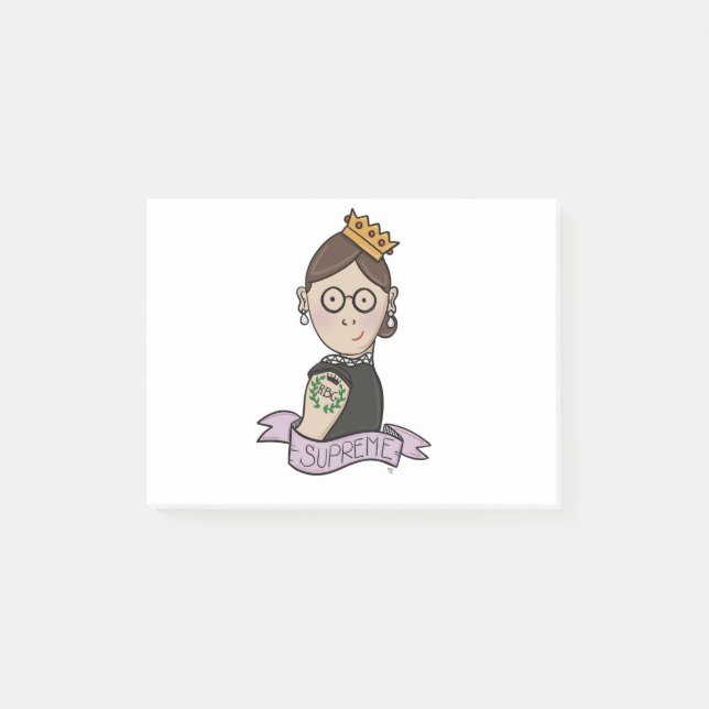 Ruth Bader Ginsburg, notorisches RBG Post-it Klebezettel (Vorderseite)
