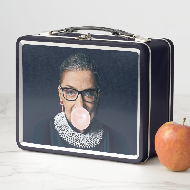 Ruth Bader Ginsburg Pink Bubble gum Metall Brotdose (Beispiel)