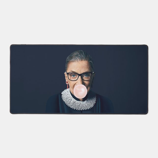 Ruth Bader Ginsburg Pink Bubble gum Schreibtischunterlage (Vorderseite)