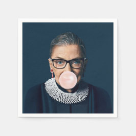 Ruth Bader Ginsburg Pink Bubble gum Serviette