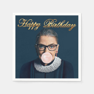 Ruth Bader Ginsburg Pink Bubble gum Serviette