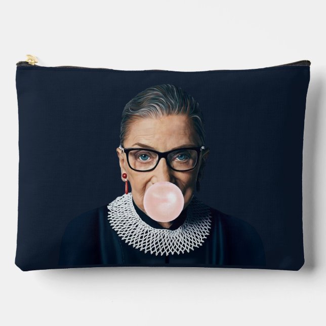 Ruth Bader Ginsburg Pink Bubble gum Zubehörtasche (Vorderseite)