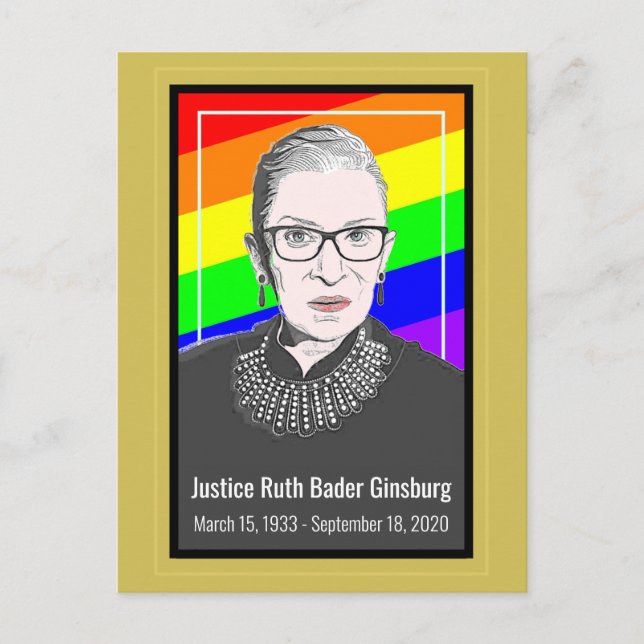 Ruth Bader Ginsburg Postcard, Oberster Gerichtshof Postkarte (Vorderseite)