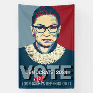 Ruth Bader Ginsburg Pro-Choice 2024 Poster Banner