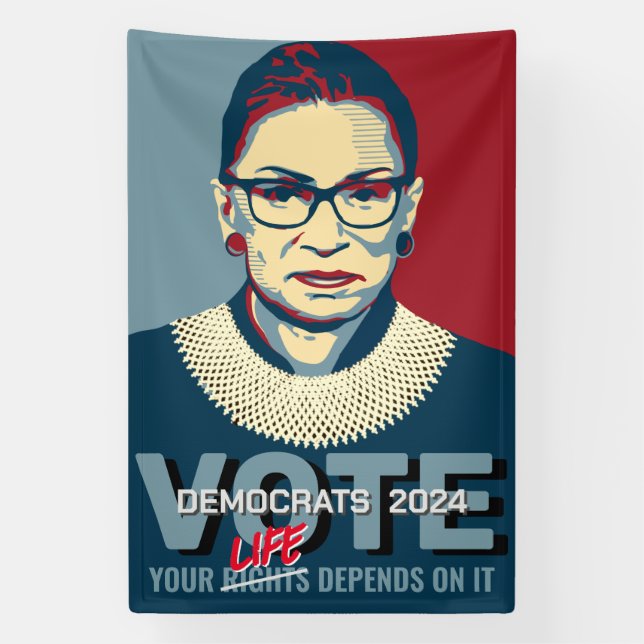 Ruth Bader Ginsburg Pro-Choice 2024 Poster Banner (Vertikal)