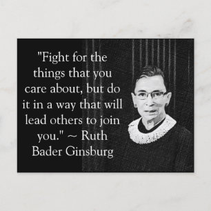 Ruth Bader Ginsburg Quote FIght für... Postkarte