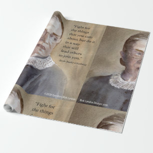 Ruth Bader Ginsburg & Quote Geschenkpapier